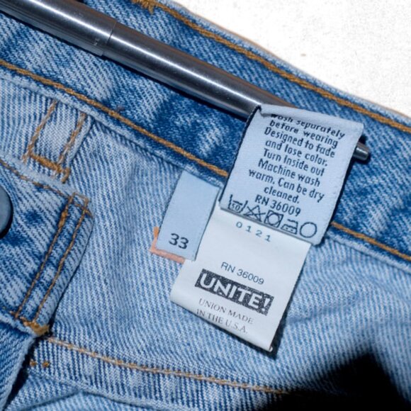 Vintage Union Made in the USA Calvin Klein Denim jeans mens size 33x28 - Picture 6 of 9